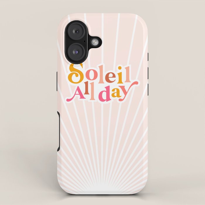 Soleil All day - Positive words iPhone Case Gallery Image 1