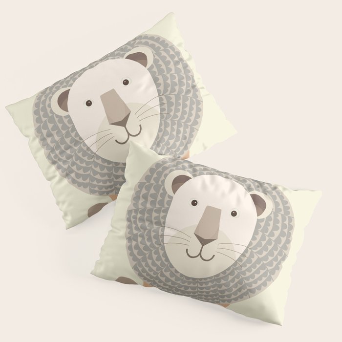 Whimsical Lion Pillow Sham Gallery Image 1