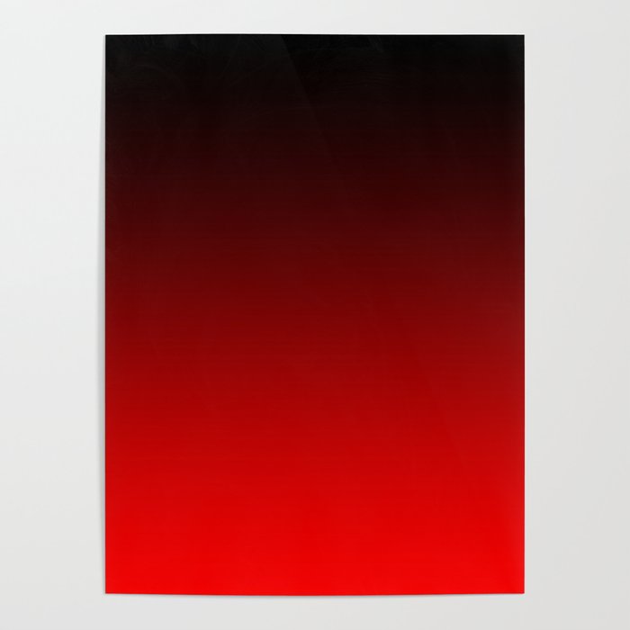 Black Red Neon Nights Ombre Poster Gallery Image 1