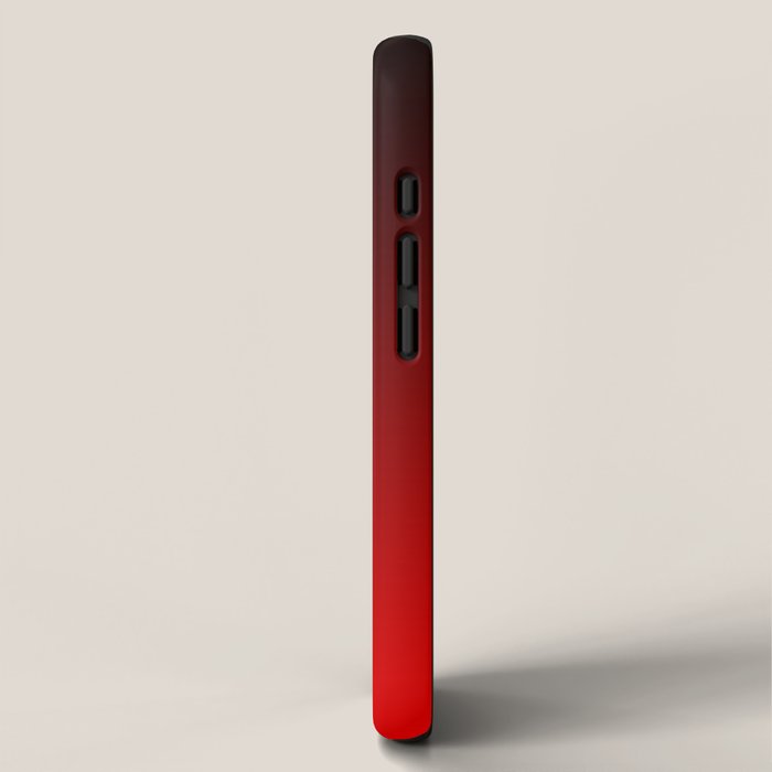 Black Red Neon Nights Ombre iPhone Case Gallery Image 2