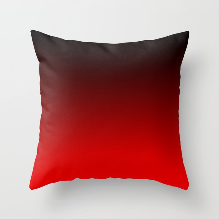 Black Red Neon Nights Ombre Throw Pillow Gallery Image 6