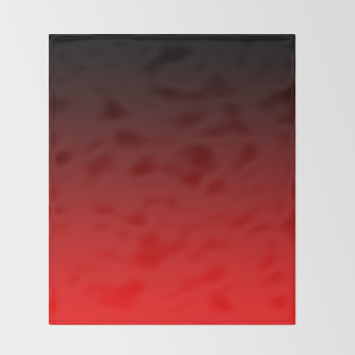 Black Red Neon Nights Ombre Throw Blanket Gallery Image 2