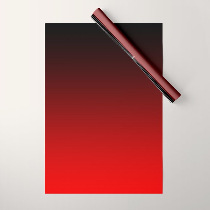 Black Red Neon Nights Ombre Wrapping Paper Gallery Image 1