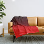 Black Red Neon Nights Ombre Throw Blanket Gallery Image 1
