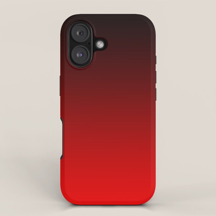 Black Red Neon Nights Ombre iPhone Case Gallery Image 1