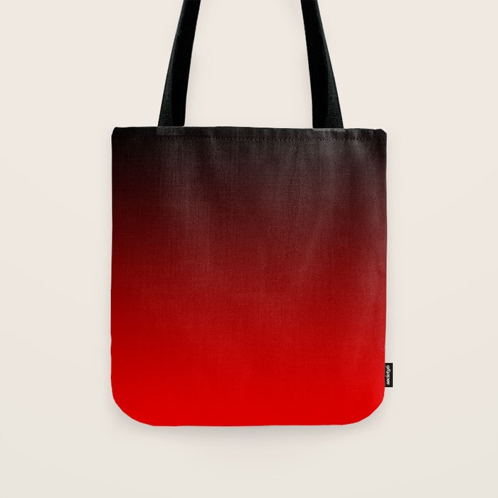 Black Red Neon Nights Ombre Tote Bag Gallery Image 1