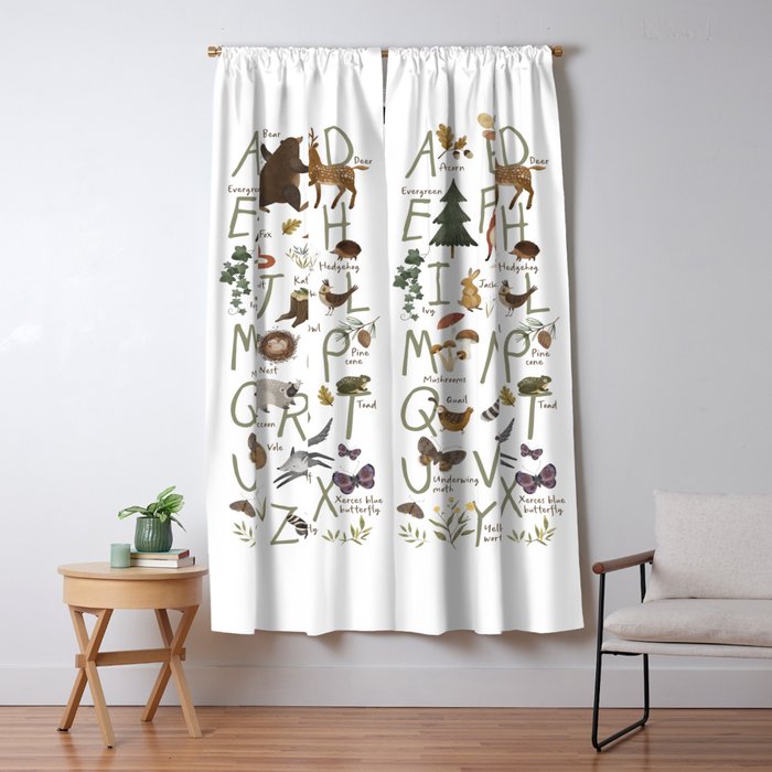 Woodland Forest Alphabet Window Curtain Gallery Image 5