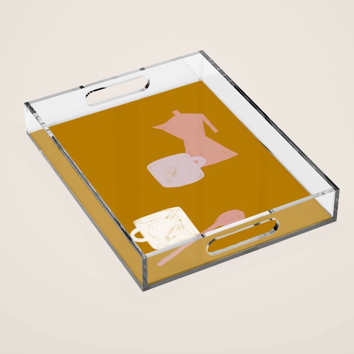 MORNING COFFEE Acrylic Tray Gallery Image 1