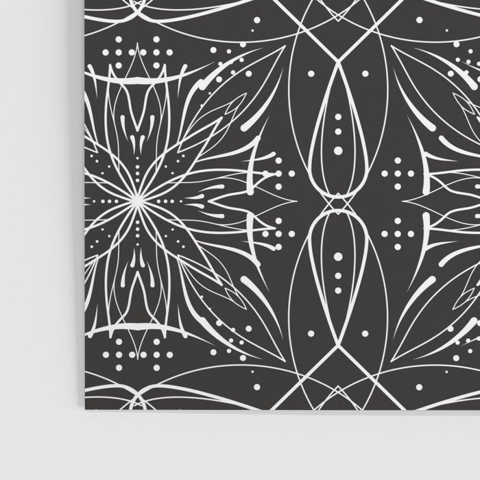 BW starry abstract mosaic A Poster Gallery Image 3