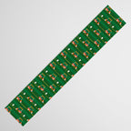Retro Golf Cart Rides in Emerald Green & Orange Table Runner Gallery Image 3