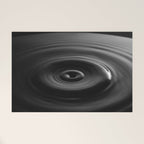 Zen water droplet in pool of water black and white inspirational photograph art print Welcome Mat Gallery Image 1