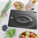 Zen water droplet in pool of water black and white inspirational photograph art print Cutting Board Gallery Image 2