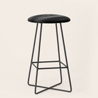 Zen water droplet in pool of water black and white inspirational photograph art print Stool Gallery Image 1
