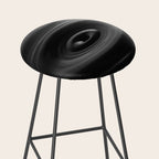 Zen water droplet in pool of water black and white inspirational photograph art print Stool Gallery Image 2