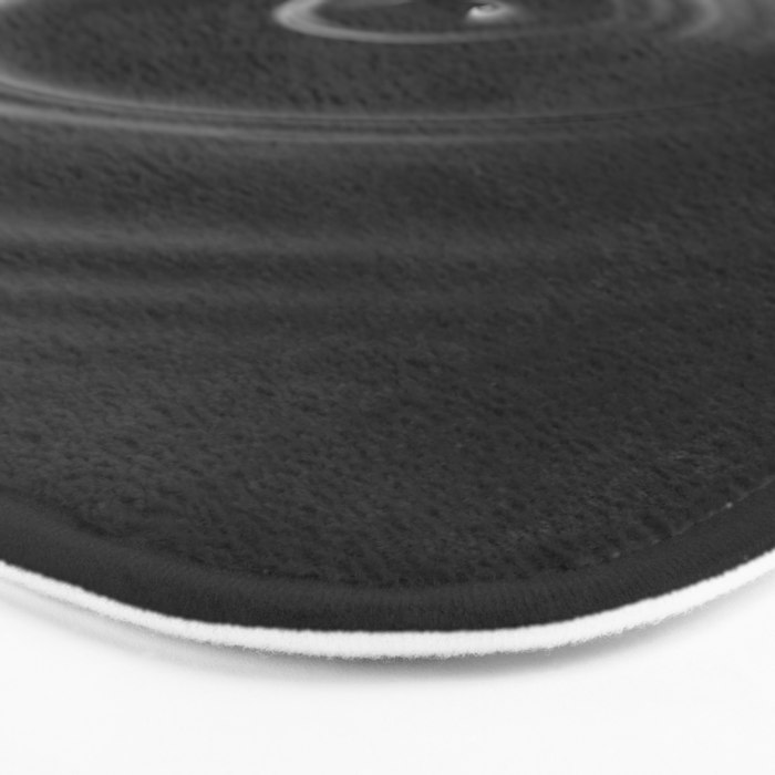 Zen water droplet in pool of water black and white inspirational photograph art print Bath Mat Gallery Image 3