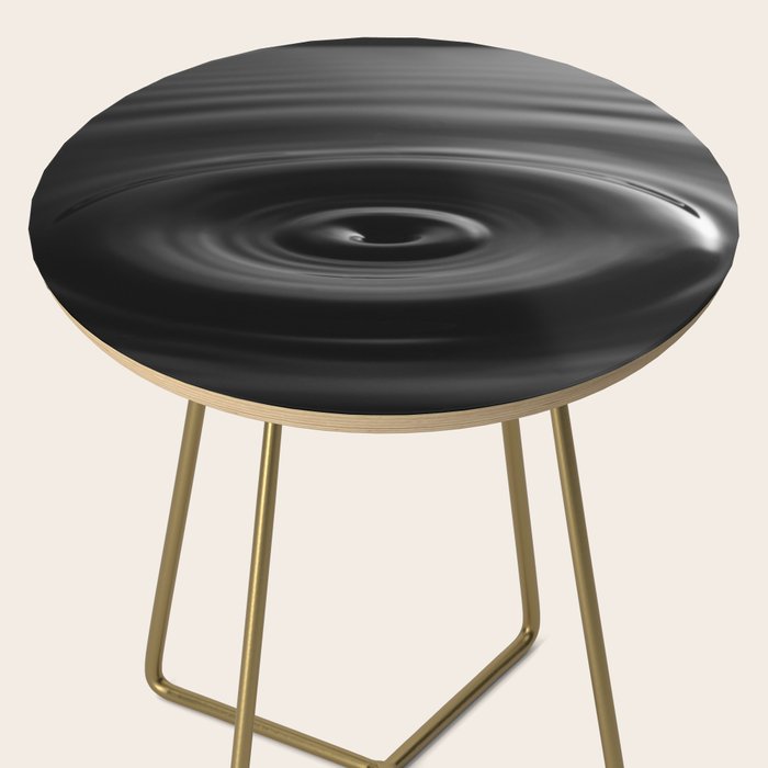 Zen water droplet in pool of water black and white inspirational photograph art print Side Table Gallery Image 2