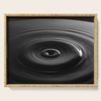 Zen water droplet in pool of water black and white inspirational photograph art print Serving Tray Gallery Image 1