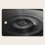 Zen water droplet in pool of water black and white inspirational photograph art print Cutting Board Gallery Image 1