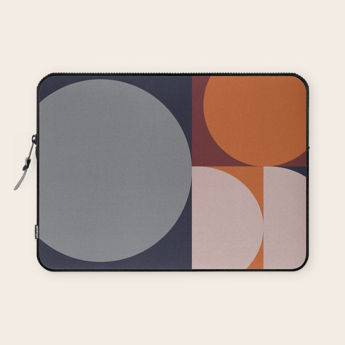 Midnight Geometry - Modern Abstract Laptop Sleeve Gallery Image 1