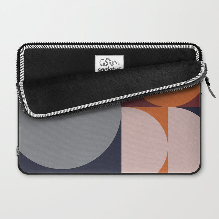 Midnight Geometry - Modern Abstract Laptop Sleeve Gallery Image 2