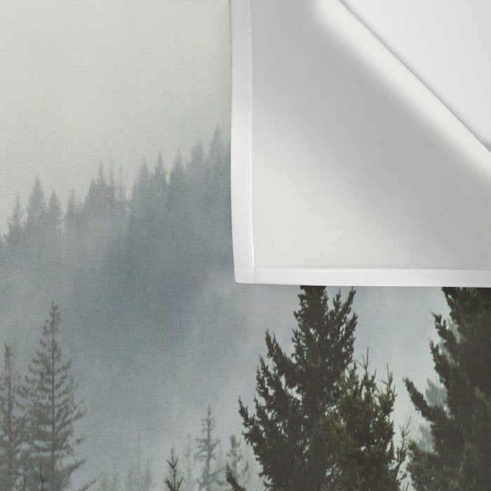 Wanderlust Forest II - Mountain Adventure in Foggy Woods Wall Tapestry Gallery Image 3