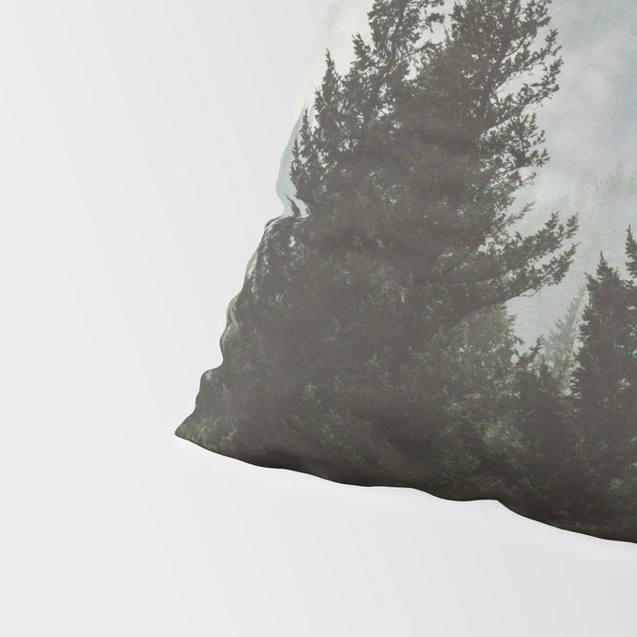 Wanderlust Forest II - Mountain Adventure in Foggy Woods Pillow Sham Gallery Image 4