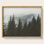 Wanderlust Forest II - Mountain Adventure in Foggy Woods Serving Tray Gallery Image 1