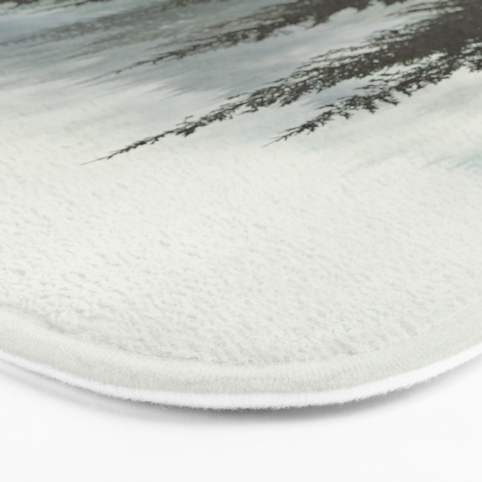 Wanderlust Forest II - Mountain Adventure in Foggy Woods Bath Mat Gallery Image 3