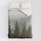 Wanderlust Forest II - Mountain Adventure in Foggy Woods Duvet Cover Gallery Image 6