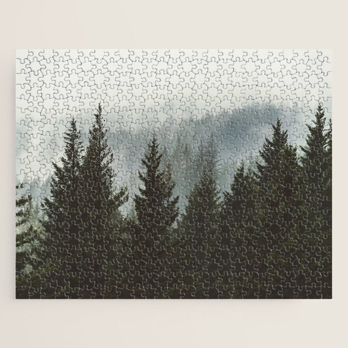 Wanderlust Forest II - Mountain Adventure in Foggy Woods Jigsaw Puzzle Gallery Image 1