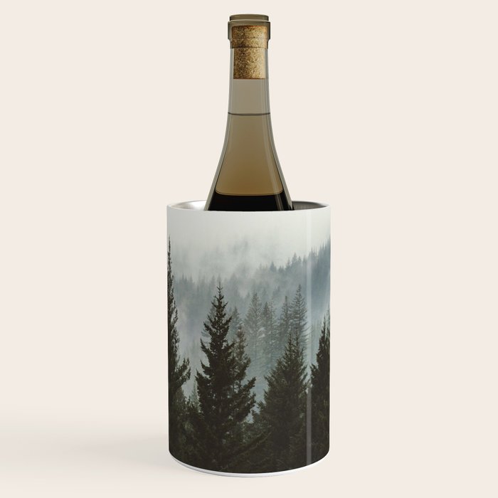 Wanderlust Forest II - Mountain Adventure in Foggy Woods Wine Chiller Gallery Image 1