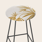 Metallic Gold Fan Palm Stool Gallery Image 2
