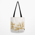 Metallic Gold Fan Palm Tote Bag Gallery Image 2