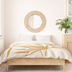 Metallic Gold Fan Palm Duvet Cover Gallery Image 3