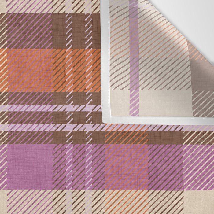 Cozy Twill Plaid - Fall Colors Wall Tapestry Gallery Image 3