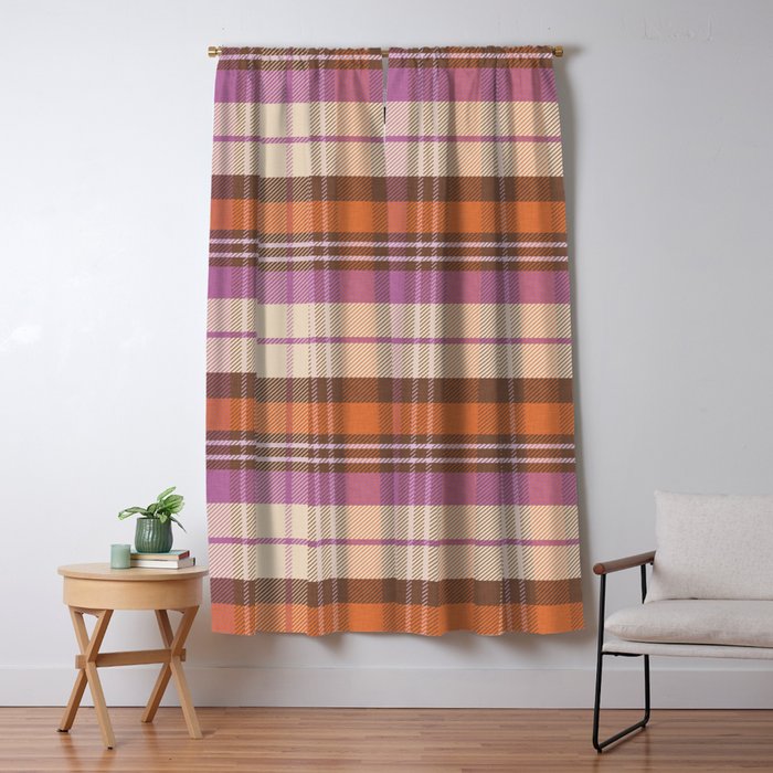 Cozy Twill Plaid - Fall Colors Window Curtain Gallery Image 5