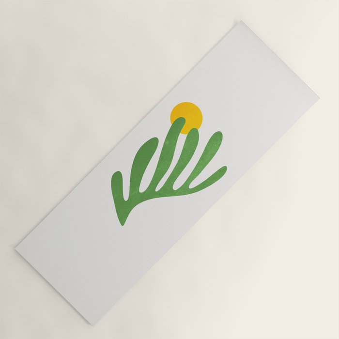 Green Leaf & Sun: Matisse Edition | Mid Century Series Yoga Mat Gallery Image 1