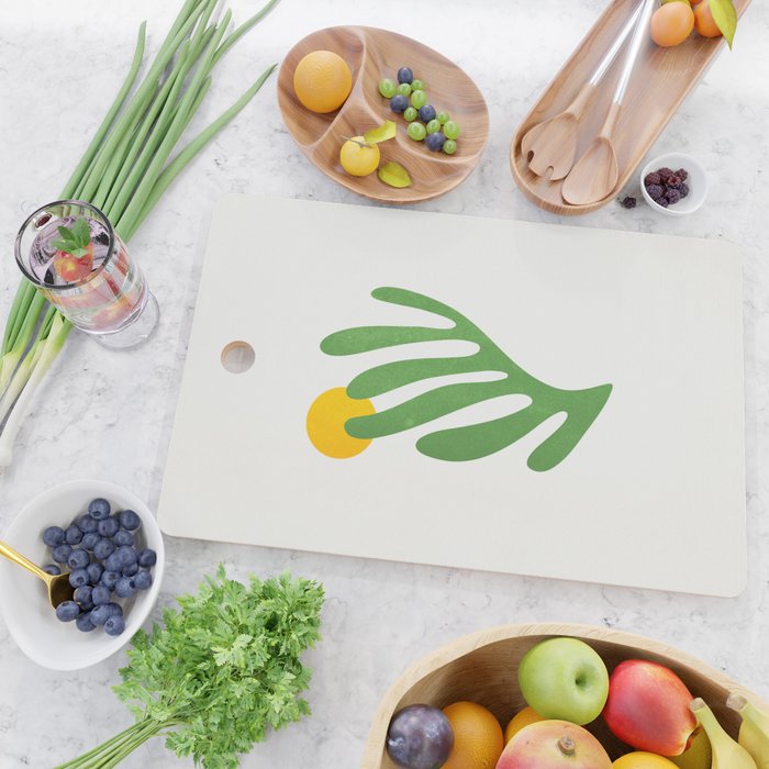 Green Leaf & Sun: Matisse Edition | Mid Century Series Cutting Board Gallery Image 2