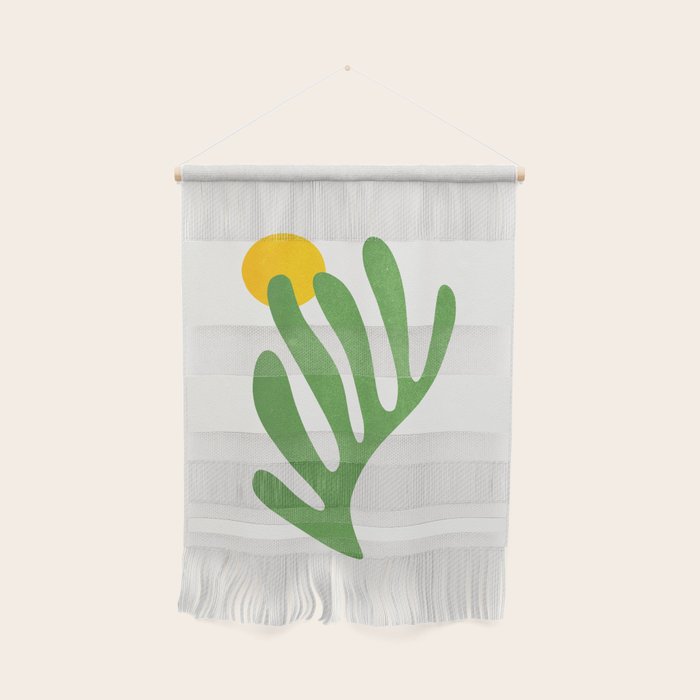 Green Leaf & Sun: Matisse Edition | Mid Century Series Wall Hanging Gallery Image 1