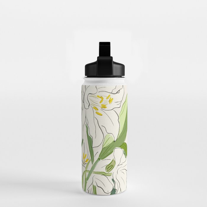 Garden Lilies  Water Bottle Gallery Image 2