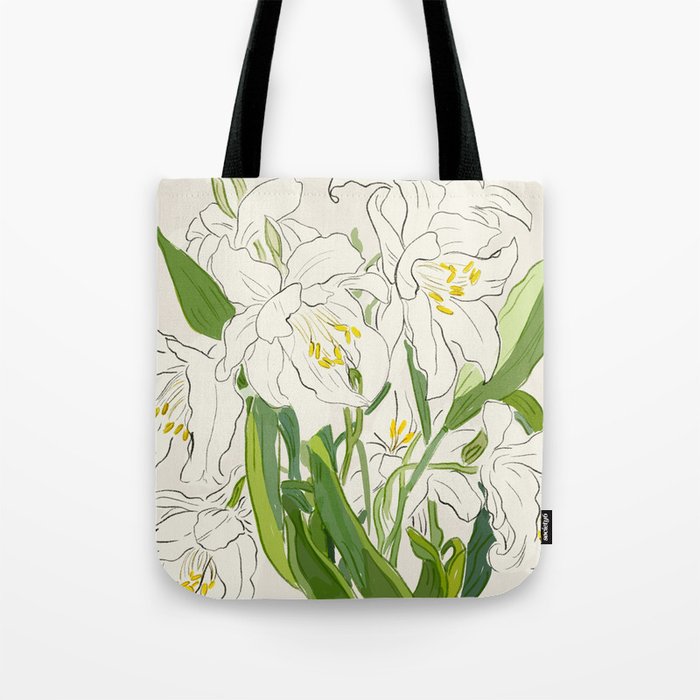 Garden Lilies  Tote Bag Gallery Image 1
