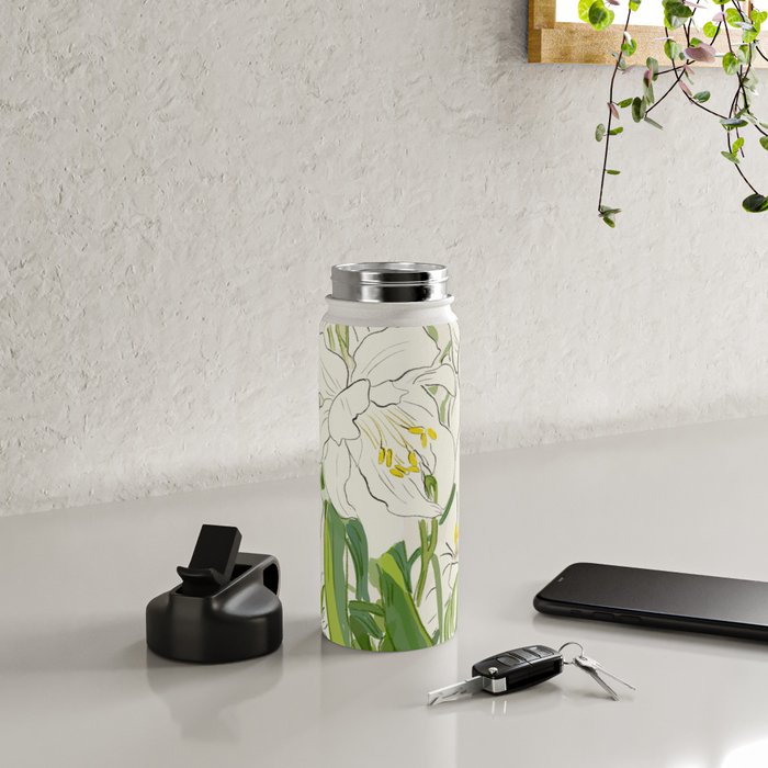 Garden Lilies  Water Bottle Gallery Image 4