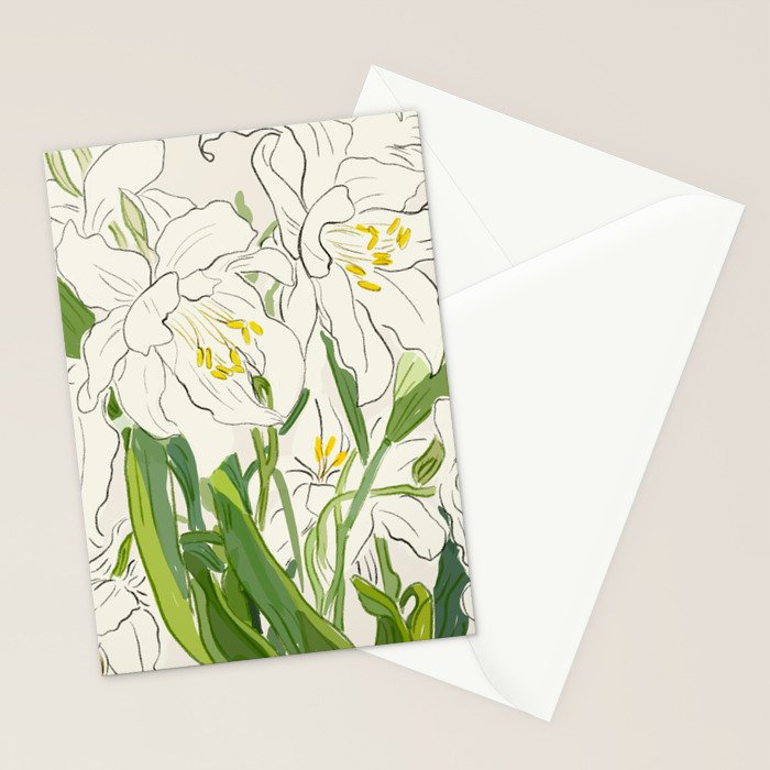 Garden Lilies  Stationery Card Gallery Image 2