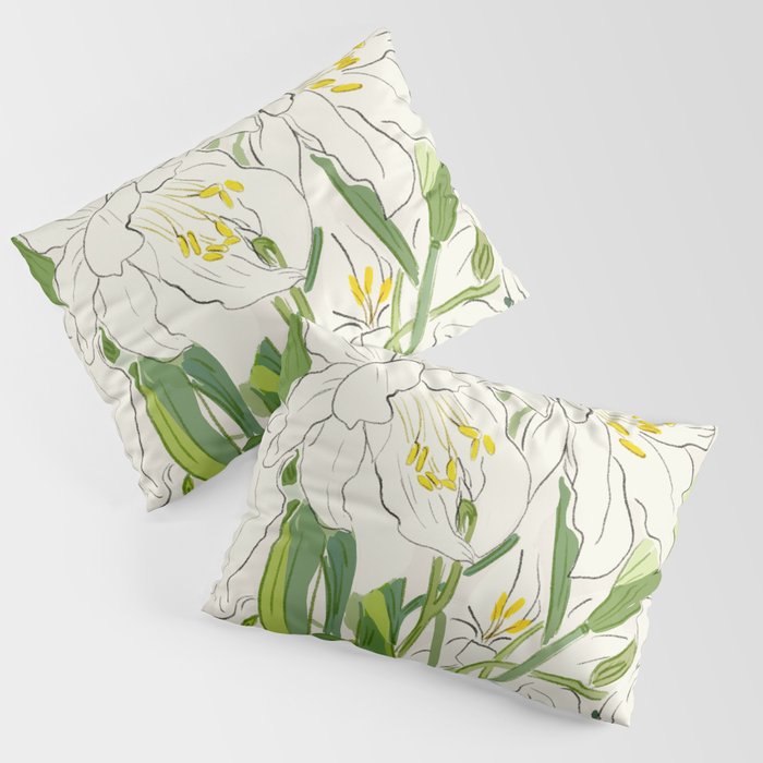 Garden Lilies  Pillow Sham Gallery Image 1