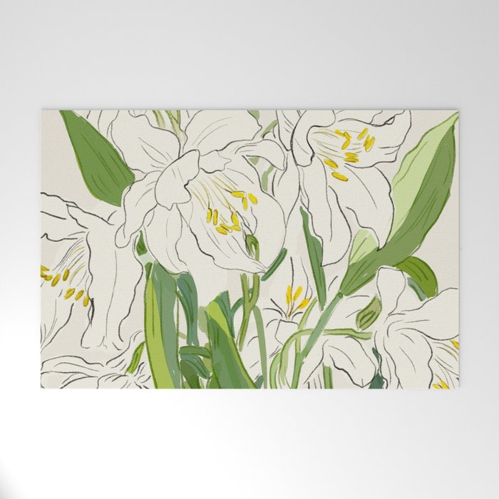 Garden Lilies  Welcome Mat Gallery Image 1