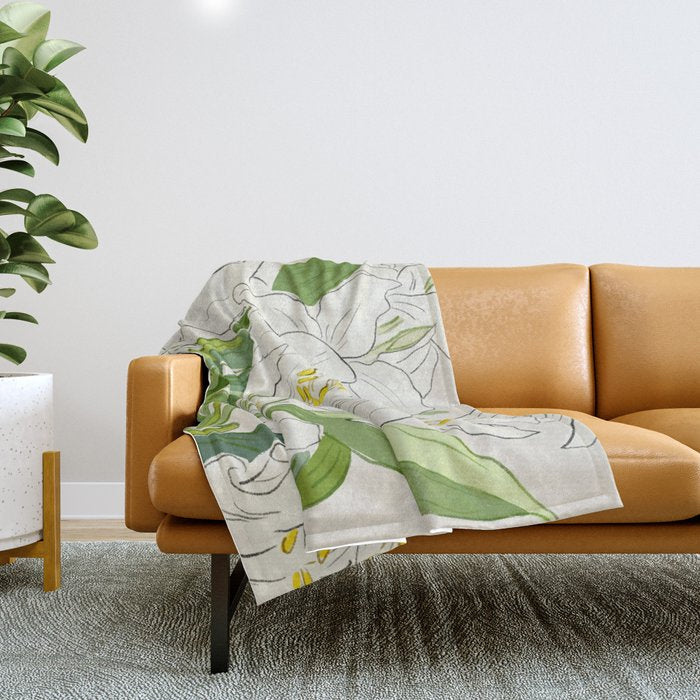 Garden Lilies  Throw Blanket Gallery Image 1
