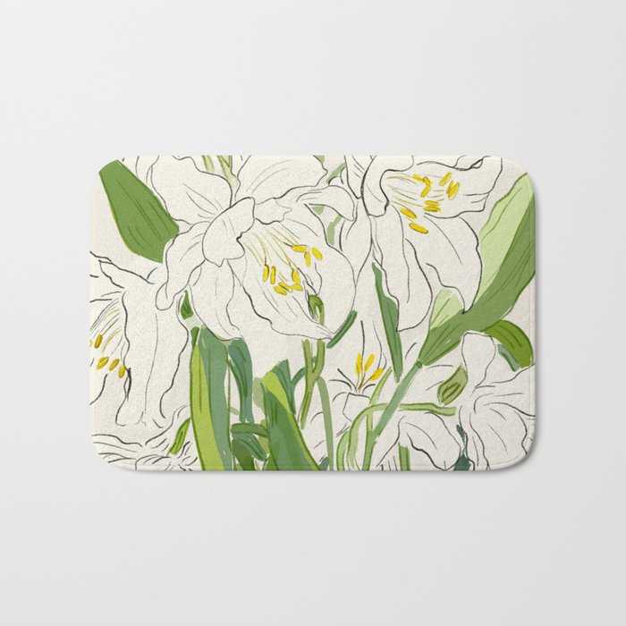 Garden Lilies  Bath Mat Gallery Image 1