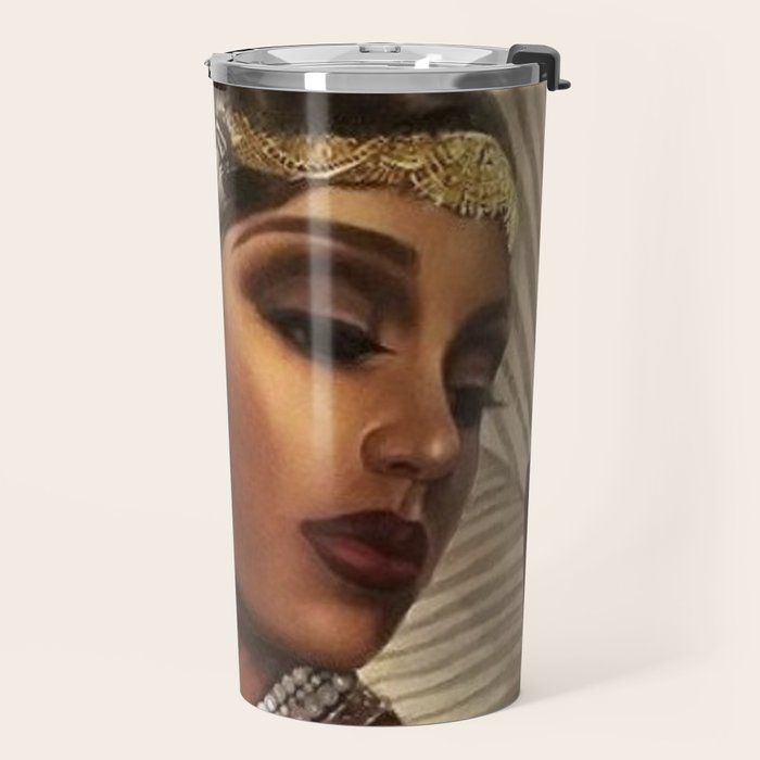 African American Masterpiece 'Cotton Club Flapper Dance Girl' Portrait Painting Travel Mug Gallery Image 2