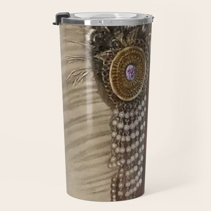 African American Masterpiece 'Cotton Club Flapper Dance Girl' Portrait Painting Travel Mug Gallery Image 3