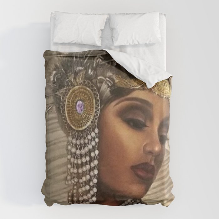 African American Masterpiece 'Cotton Club Flapper Dance Girl' Portrait Painting Duvet Cover Gallery Image 6